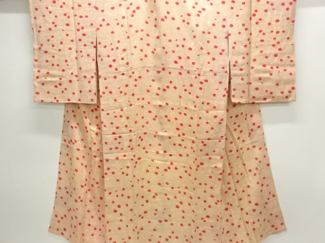 JAPANESE KIMONO / ANTIQUE JUBAN / SILK / MON KINSHA / FLOWERS